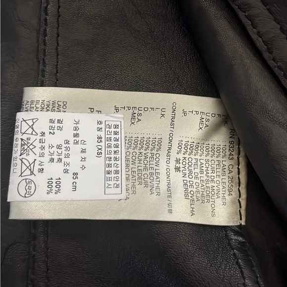 Diesel Black Tooled Leather Motorcycle Vest XS/S New - Picture 8 of 8